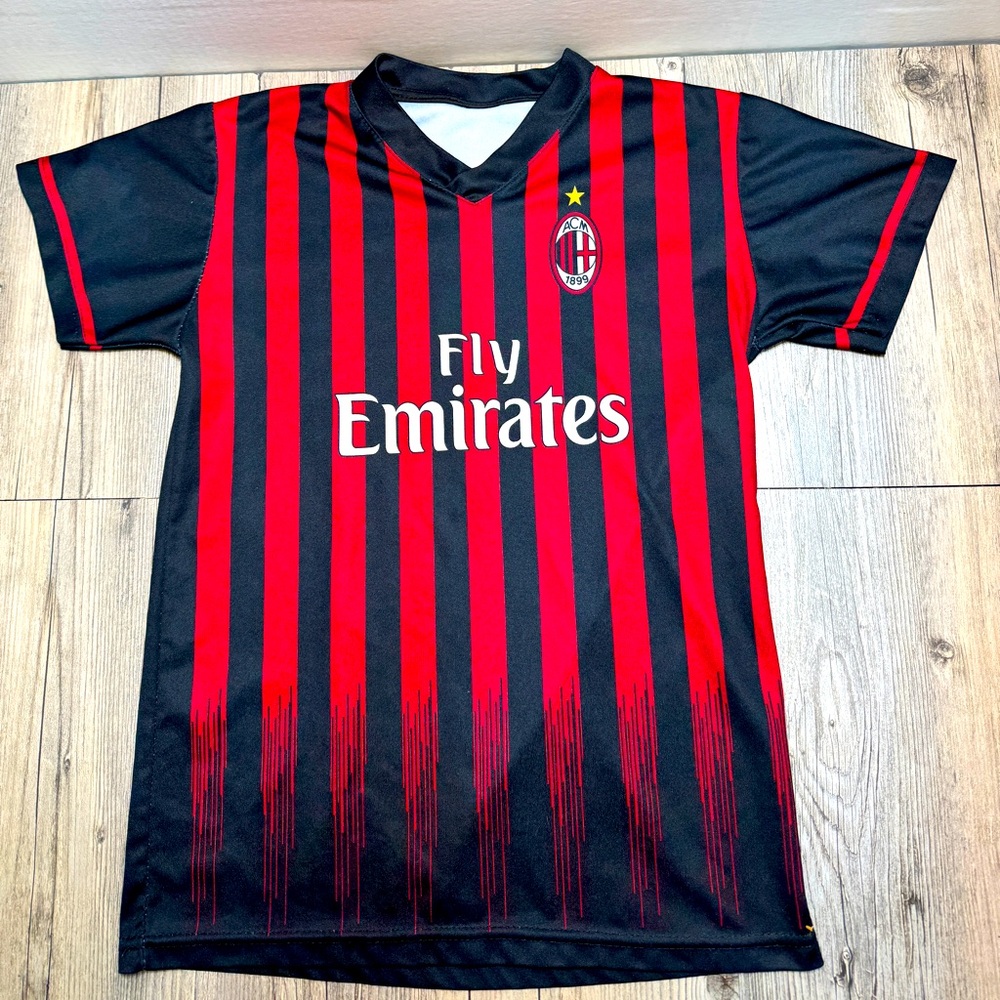 AC MILAN 2016/2017 #9 Lapadula HOME SHIRT FOOTBALL JERSEY SIZE Medium KIDS YOUTH